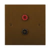 More information on the Executive Square Bronze Antique Executive Square Speaker Socket
