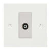 1 Gang Isolated Coaxial T.V. Elite Square Paintable TV Socket