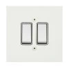 2 Gang Centre Off Retractive Switch : White Trim Elite Square Paintable Retractive Centre Off Switch