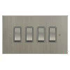 4 Gang Retractive Switch : White Trim