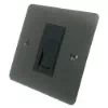 1 Gang RJ45 Cat 6 Socket : Black Trim