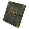 Flat Vintage Aged Toggle (Dolly) Switch - 2