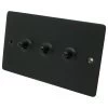 Flat Vintage Hammered Black Toggle (Dolly) Switch - 2