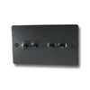 Flat Vintage Hammered Black Toggle (Dolly) Switch - 3