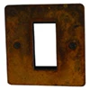 Single Plate - 1 Module - Black Flat Vintage Rust Modular Plate