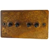 Flat Vintage Rust Toggle (Dolly) Switch - 3
