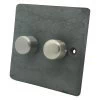 Flat Vintage Slate Push Light Switch - 2