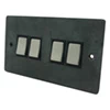 4 Gang 10 Amp 2 Way Light Switches - Steel