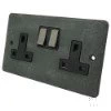 Flat Vintage Slate Switched Plug Socket - 1