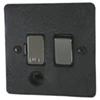 13 Amp Switched Fused Spur with Flex Outlet : Black Nickel