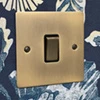 Flatplate Supreme Antique Brass Intermediate Light Switch - 1