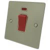 45 Amp Double Pole Switch with Neon - Single Plate : White Trim