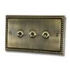 Georgian Antique Brass Toggle (Dolly) Switch - 1