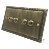 Georgian Antique Brass Toggle (Dolly) Switch - 2