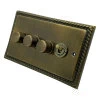 4 Gang Blank Switch Plate (No Switches or Dimmers) - Please select your combination of 4 switches or dimmers from the items below.