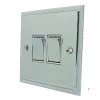2 Gang Centre Off Retractive Switch : White Trim
