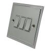 3 Gang Centre Off Retractive Switch : White Trim