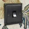 Georgian Old Bronze Intermediate Light Switch - 1