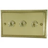 3 Gang Blank Switch Plate (No Switches or Dimmers) - Please select your combination of 3 switches or dimmers from the items below.