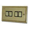 Georgian Polished Brass Light Switch - 3