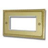 Double Module Plate - the Double Module Plate will accept up to 4 Modules Georgian Polished Brass Modular Plate