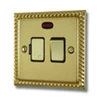 Georgian Polished Brass Switched Fused Spur - 1