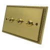 Palladian Polished Brass Toggle (Dolly) Switch - 2