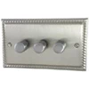 Georgian Satin Nickel LED Dimmer and Push Light Switch Combination - 1