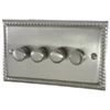Georgian Satin Nickel LED Dimmer and Push Light Switch Combination - 2