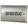 4 Gang Blank Switch Plate (No Switches or Dimmers) - Please select your combination of 4 switches or dimmers from the items below.