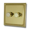 Georgian Classic Polished Brass LED Dimmer - 2