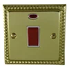 Georgian Classic Polished Brass Cooker (45 Amp Double Pole) Switch - 2