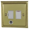 Georgian Classic Polished Brass Switched Fused Spur - 2