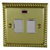 Georgian Classic Polished Brass Switched Fused Spur - 1