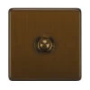 1 Gang Retractive Push Button Switch Grandura Bronze Antique Retractive Switch