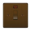 20 Amp Double Pole Switch with Neon : Black Trim Grandura Bronze Antique 20 Amp Switch