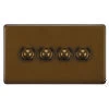 4 Gang Retractive Push Button Switch Grandura Bronze Antique Retractive Switch