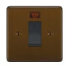 45 Amp Cooker Switch Small with Neon : Black Insert Grandura Bronze Antique Cooker (45 Amp Double Pole) Switch