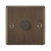 1 Gang 400W 2 Way Dimmer (Mains and Low Voltage) Grandura Cocoa Bronze Intelligent Dimmer