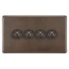 4 Gang Retractive Push Button Switch Grandura Cocoa Bronze Retractive Switch