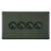 4 Gang Retractive Push Button Switch Grandura Old Bronze Retractive Switch