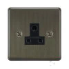 5 Amp Grandura Old Bronze Round Pin Unswitched Socket (For Lighting)