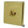 1 Gang 20 Amp 2 Way Toggle Light Switches Grandura Unlacquered Brass Toggle (Dolly) Switch