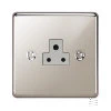 2 Amp Round Pin Unswitched Socket : White Trim
