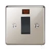 45 Amp Double Pole Switch with Neon : Black Trim Grandura Polished Nickel Cooker (45 Amp Double Pole) Switch