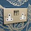 Grandura Polished Nickel Round Pin Unswitched Socket (For Lighting) - 2