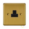 2 Amp Round Pin Unswitched Socket : Black Trim