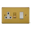 45 Amp Cooker Switch with 13 Amp Switched Socket Outlet : White Trim