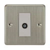1 Gang Isolated Coaxial T.V. Socket : White Trim