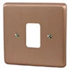 1 Gang Grid Plate Classic Grid Brushed Copper Grid Plates